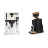 Rancilio Silvia PRO X, bílá + Eureka Mignon Single Dose, Black & Oak
