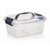 Box úložný VILARD 5l, 29x22x13cm, veko, klip, madlo, PH DYM/TRA