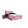 Supermobel Čalúnená posteľ boxspring AVANTI + topper, 140x200, jasmine 72