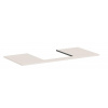 Hansgrohe Xilesa E - Doska pod umývadlo, 118x55 cm, výrez uprostred, matná béžová 54271780