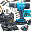 Vrtačka - Makita Screwdriver 5463563 18 V + TIPS BITS ALLEN TORX pre skrutkovaciu súpravu 100el (2x3AH DHP453SFE MAKITA Vŕtačka vŕtačky)
