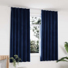 zahrada-XL Zatemňovacie závesy 2 ks s háčikmi, zamat, tmavomodré 140x175cm 134532 zahrada-XL Zatemňovacie závesy 2 ks s háčikmi, zamat, tmavomodré 140x175cm 134532