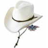 Slamený western klobúk - Stars and Stripes - Bandit so šnúrkou pod bradu Veľkosť: 59 cm (L)
