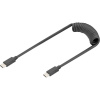 Digitus AK-300431-006-S USB-C® adaptér [1x USB-C® - 1x USB-C®] čierna špirálový kábel 1 m; AK-300431-006-S