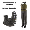 Patagonia Pánské brodící kalhoty Swiftcurrent Expedition Zip Front Waders - Basin Green, vel. MXM a Patagonia Brodicí boty Foot Tractor - Aluminum Bar, vel. US 07 - EU 40