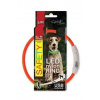 Obojok DOG FANTASY svetelný USB oranžový 45cm 1ks