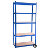 2x Kovový regál 180 x 90 x 40 cm 5 políc AGA - modrý