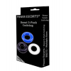 Ring-Donut Cockring 3 Pack - 3 farby modrá/čierna/čierna