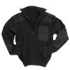 MIL-TEC sveter na zips s vreckom ČIERNY veľ.48