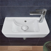 VILLEROY & BOCH O.novo Compact závesné umývadielko s otvorom vpravo, s prepadom, 500 x 250 mm, biela alpská, 4342R501