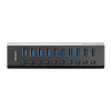 Lindy 43370 rozbočovač rozhraní USB 3.2 Gen 1 (3.1 Gen 1) Type-B 5000 Mbit/s Černá