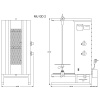 Plynový gril na kebab/gyros, 2 topná pole, zátěž 30 kg, 7 kW, dolní pohon, 635x550x915 mm, nádoba na tuk 500x500 mm | POTIS, MU GD2/zemní plyn inox