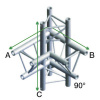 FT30-015 90 Degrees Corner + Up/Down Left Incl. Connectors