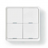 Vypínač Nedis SmartLife, Zigbee 3.0, 4 tlačidlá (ZBWS40WT) biely