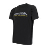 Pánske funkčné tričko s krátkym rukávom SENSOR Merino Active PT Mountains black L