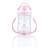 KikkaBoo Hrnček so silikónovou slamkou 300ml 12m+ Pink ružová