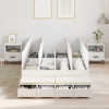 zahrada-XL Rám postele s úložným prostorem Biela 236.5 x 120 x 31.5 cm 3335629