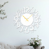 drevo zivota Nástenné hodiny NUMERO Farebný dekor: Bílá, Farba ručičiek: Zlaté, Velikost hodin: 40x40