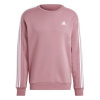 adidas Essentials 3-Stripes Fleece Sweatshirt Mens Crimson L