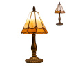 PREZENT 91 Stolná lampa TIFFANY TABLE, 1xE14/40W, KOV/SKLO, ANTIQUE BROWN/TIFFANY