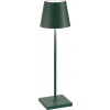 Stolná lampa Poldina 38 cm tmavozelená