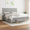 vidaXL Boxspring posteľ s matracom bledosivá 180x200 cm látka - Sivá - 56821-11834