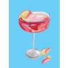 Plagát, Obraz - Sparkling Rose Gin Cocktail, Alice Straker, 30 × 40 cm