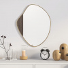 vidaXL Nástenné zrkadlo zlaté 50x40 cm - Zlato - 180887-115003