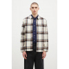 Košeľa Fjallraven Singi Flannel Overshirt M pánska, béžová farba, voľný strih, s klasickým golierom, F12600226.113.555