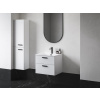Ravak SB Chrome II vysoká bočná skrinka 39x29x150 cm 2 dv. madlá čierne 152 mm Biela Ľavá X000001748