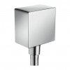 Hansgrohe FixFit, nástenné kolienko Square so spätným ventilom, chrómová, HAN-26455000