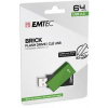 USB kľúč, 64GB, USB 2.0, EMTEC C350 Brick, zelená
