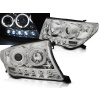 TOYOTA LAND CRUISER FJ200 07-12 - predné chrom svetlá ANGEL EYES s LED svietením