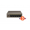 Tenda TEF1105P-4-63W PoE AT switch 4x PoE 802.3af/at, 5x 100Mb/s, PoE celkom 63W, fanless,