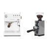 Ascaso Steel UNO PID, White&Wood + Eureka Mignon Libra 65 All Purpose, CR grey