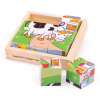 Bigjigs Toys Obrázkové kocky kubusy Zvieratká 9 kociek Bigjigs Toys Obrázkové kocky kubusy Zvieratká 9 kociek