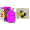 Helium a sada latexových balónků - chrom. zlatá, stříbrná, černá 7 ks - 30 cm - KINGOFBAL