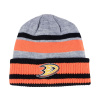 Pánska zimná čiapka Anaheim Ducks adidas NHL Heathered Grey Beanie