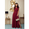 Bordo dlouhé společenské šaty ARIANA 0030051 - Velikost 46, Barva Bordó - Vínová 0030051