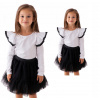 Tylová sukňa čierna frila Lily Gray 140 (Black Tulle Sukňa, pl r. 116/122)