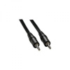 Audio kábel Jack (3.5mm) samec - Jack (3.5mm) samec, 1.5m, čierny, Logo blister