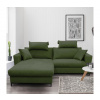 Rozkladacia rohová sedačka s úložným priestorom do L HORTA ľavá zelená FF0029 + záruka 3 roky zadarmo + záruka 3 roky zadarmo