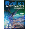 Wellion Safety lancets 23G jednoráz.bezp.jeh. 100 ks
