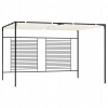 VidaXL Záhradný altánok s rolovacou strechou, 3x4x2,3 m, krémový, 180 g/m²