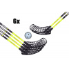 FLOORBEE 6x Douglas 32 Black / Yellow + Balls žltá / čierna, 96cm (=106cm), 4x ľavá + 2x pravá