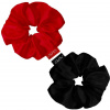 Glov Saténové gumičky do vlasů Satin Scrunchies S vínová/černá 2 ks