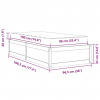 vidaXL Posteľ s matracom 90x190 cm borovicový masív - Hnedá - 44578-185982
