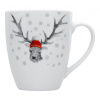 Hrnček Vianočný motív jeleň 300 ml, biely