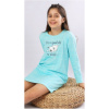 Dievčenská nočná košeľa so šteniatkom - Good day 140 Tyrkysová