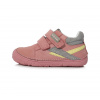 Dievčenská kožená obuv D.D.step BAREFOOD S073-375C pink
